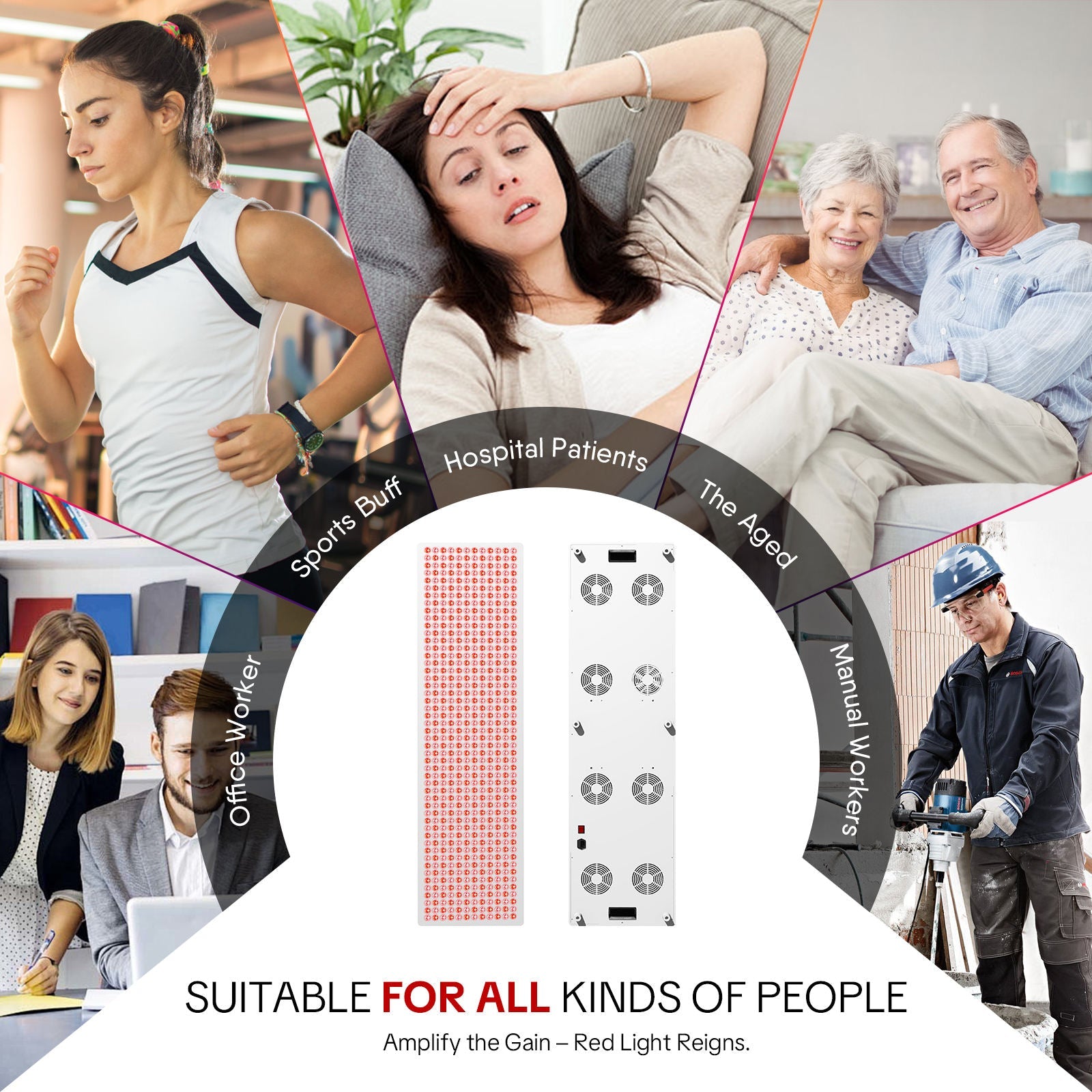 LPKP Full Pro 600 LED | Professional Half-Body Red Light Therapy Panel LPKP