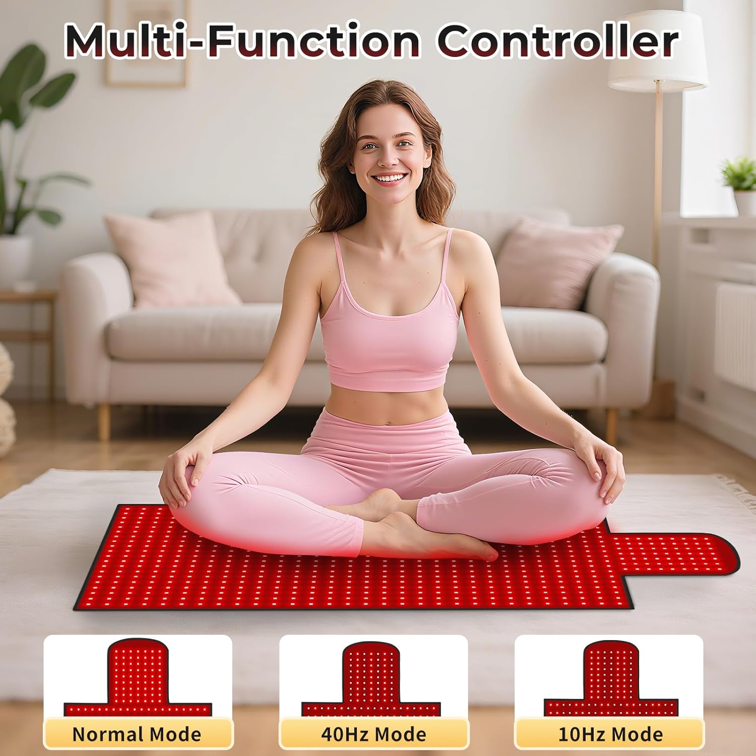 LPKP 65" x 20" Full Body Red Light Therapy Blanket (875 LEDs) – Large RLT Pad for Back, Shoulder & Waist LPKP