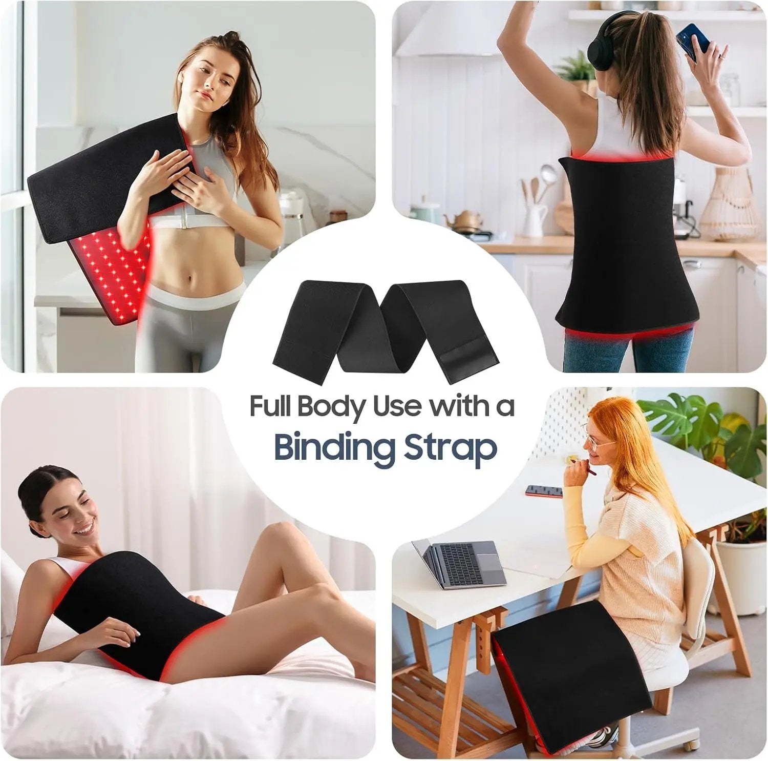 LPKP 36.3" x 15.8" Red Light Therapy Mat (325 LEDs, 660nm/850nm) – Portable RLT Pad for Targeted Relief LPKP