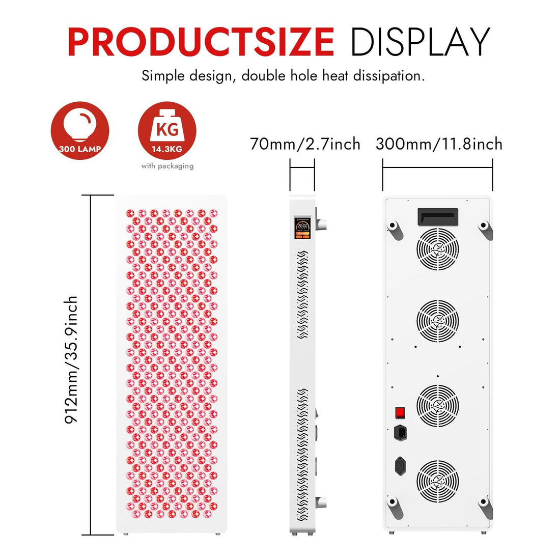 LPKP Core 300 LED | High Irradiance RLT Panel for Core Body Recovery LPKP