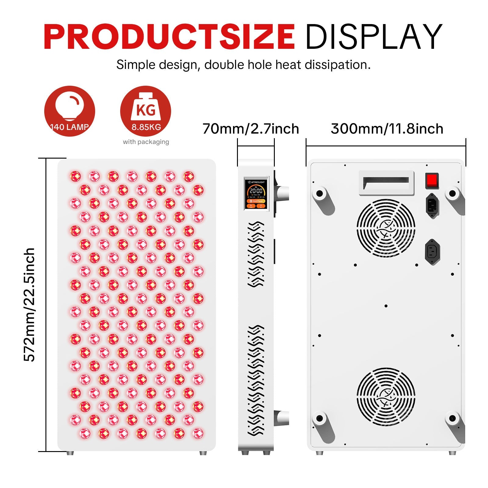 LPKP Solo Max 140 LED ∣ Compact RLT Panel for Face &amp; Targeted Areas LPKP