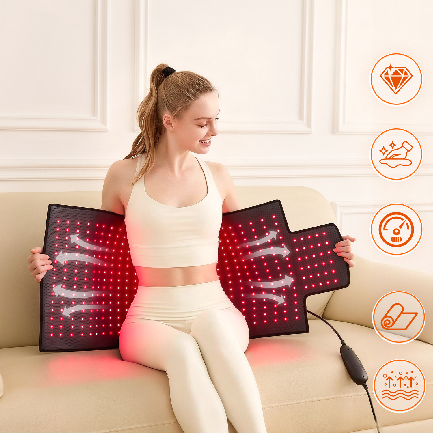 LPKP Red Light Therapy Blanket (420 LEDs, Dual Wavelength) – Flexible RLT Mat for Body Joints