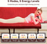 LPKP Luxury 74.6" x 33.3" Full Body RLT Sleeping Bag, 2570 LEDs – Premium Enclosed Red Light Therapy Pod LPKP