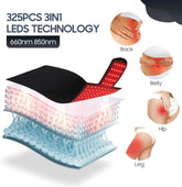 LPKP 36.3" x 15.8" Red Light Therapy Mat (325 LEDs, 660nm/850nm) – Portable RLT Pad for Targeted Relief LPKP