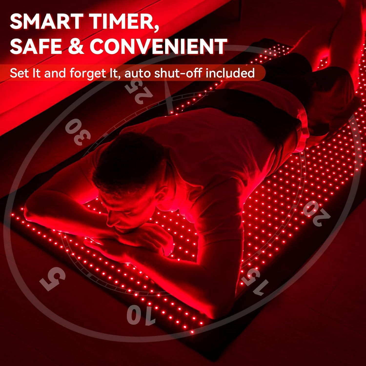 LPKP 76.8" x 33.4" Pro Red Light Therapy Mat (1370 LEDs, 660nm/850nm) – RLT Pad for Full Body Joint &amp; Muscle Recovery LPKP