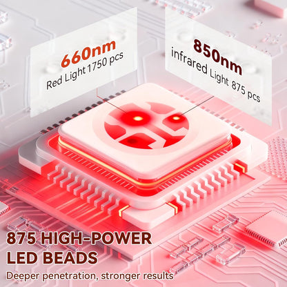 LPKP 76.8&quot; x 33.4&quot; Pro Red Light Therapy Mat (1370 LEDs, 660nm/850nm) – RLT Pad for Full Body Joint &amp; Muscle Recovery LPKP