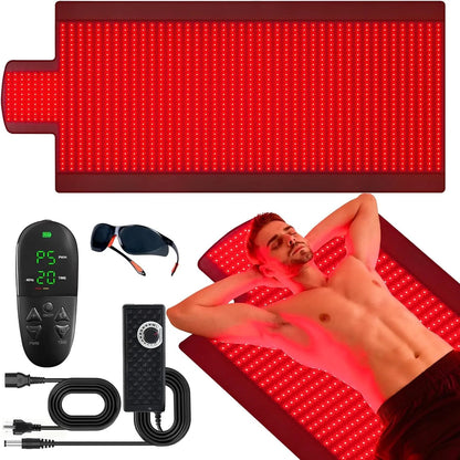 LPKP 36.3&quot; x 15.8&quot; Red Light Therapy Mat (325 LEDs, 660nm/850nm) – Portable RLT Pad for Targeted Relief LPKP